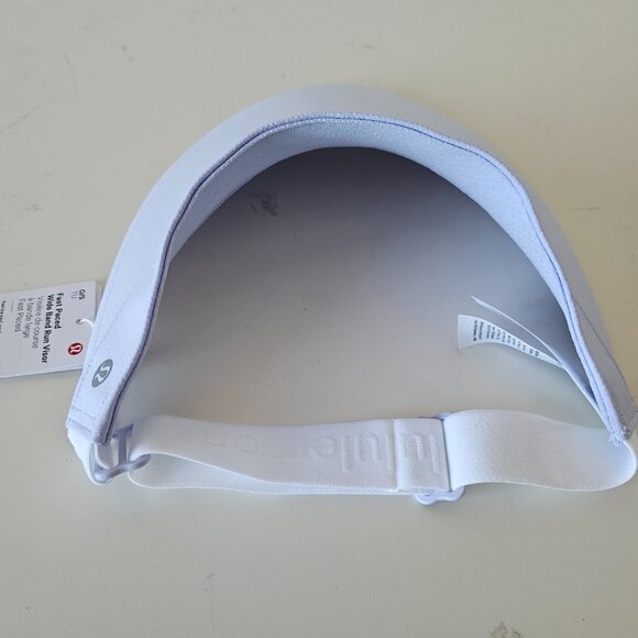 NWT LULULEMON SRNB Light Blue White Fast Paced Wide Ban Run Visor Hat Women's OS - Picture 4 of 10